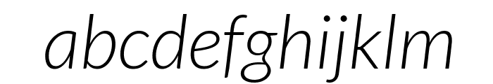 Lato-LightItalic Font LOWERCASE
