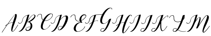 Latte Coffee script Font UPPERCASE