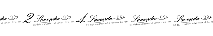 Lavenda Demo-FreeForPersonalUse Font OTHER CHARS
