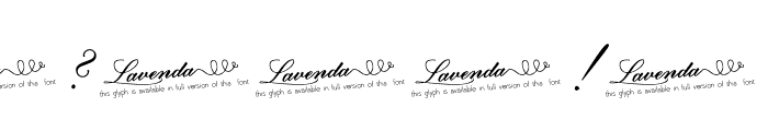 Lavenda Demo-FreeForPersonalUse Font OTHER CHARS