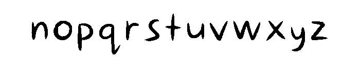 Lazy Hands Regular Font LOWERCASE