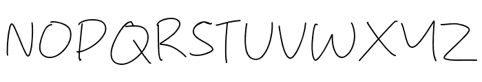 Lazy Script Font UPPERCASE