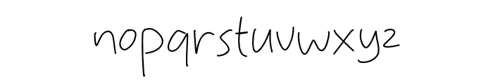 Lazy Script Font LOWERCASE