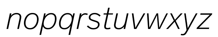 Lab Grotesque Thin Italic Font LOWERCASE
