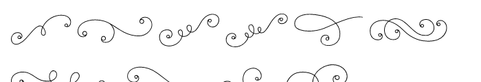 La Chic Flourishes Outline Font OTHER CHARS