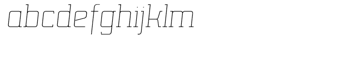 Lab Slab Thin Italic Font LOWERCASE