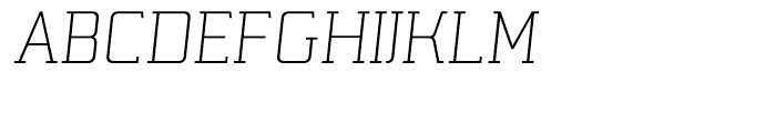 Lab Slab Ultra Light Italic Font UPPERCASE