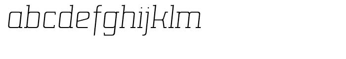 Lab Slab Ultra Light Italic Font LOWERCASE