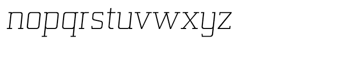 Lab Slab Ultra Light Italic Font LOWERCASE