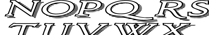 Larchmont Expanded Oblique Font LOWERCASE