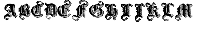 Large Old English Riband Regular Font UPPERCASE