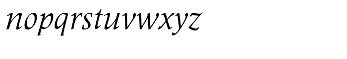 Latin 725 Italic Font LOWERCASE