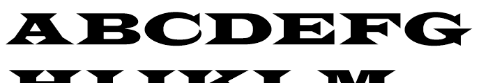 Latin Wide Standard D Font UPPERCASE