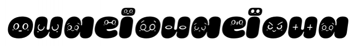 La Mona Pro Vowels Style Italic Font LOWERCASE