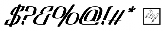 Lanvier Double Oblique Bold Font OTHER CHARS