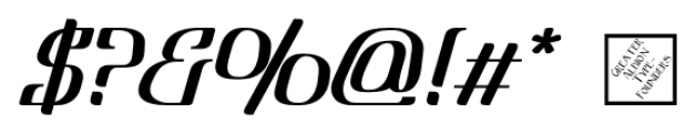 Lanvier Oblique Bold Font OTHER CHARS