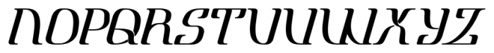 Lanvier Oblique Bold Font UPPERCASE