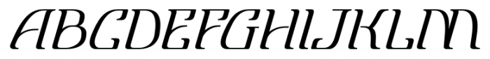 Lanvier Oblique Font LOWERCASE