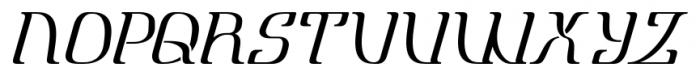 Lanvier Oblique Font LOWERCASE