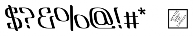 Lanvier Reverse Oblique Font OTHER CHARS