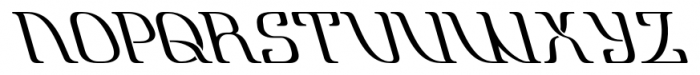 Lanvier Reverse Oblique Font LOWERCASE