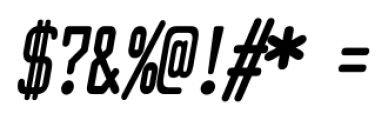 Larabiefont Compressed Bold Italic Font OTHER CHARS