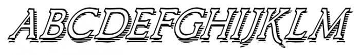 Larchmont Condensed Oblique Font UPPERCASE