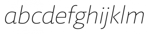 Laski Sans Extra Light Italic Font LOWERCASE
