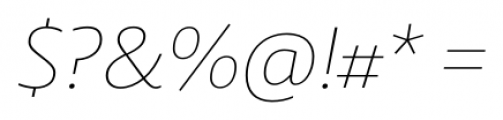 Laski Sans Thin Italic Font OTHER CHARS