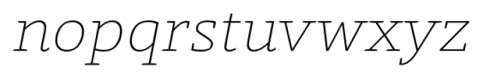 Laski Slab ExtraLight Italic Font LOWERCASE