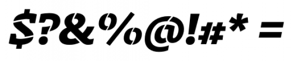 Laski Slab Stencil Black Italic Font OTHER CHARS