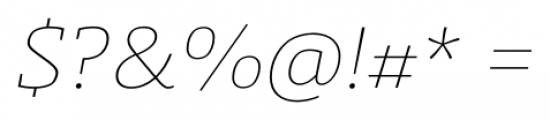 Laski Slab Thin Italic Font OTHER CHARS