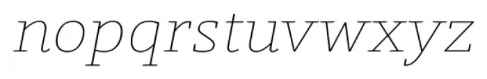 Laski Slab Thin Italic Font LOWERCASE