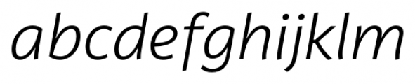 Latina Light Italic Font LOWERCASE