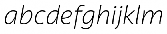 Latina Ultra Light Italic Font LOWERCASE
