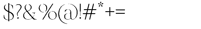La Klatte la klatte Thin Font OTHER CHARS
