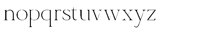 La Klatte la klatte Thin Font LOWERCASE