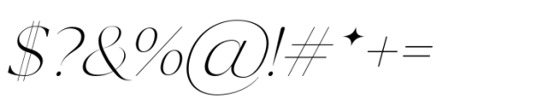 La Luxes Extra Light Italic Font OTHER CHARS