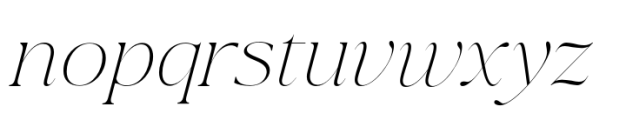 La Luxes Extra Light Italic Font LOWERCASE