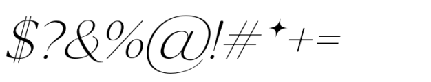 La Luxes Light Italic Font OTHER CHARS