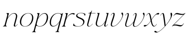 La Luxes Light Italic Font LOWERCASE