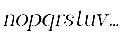 La Obrige Family Serif Italic Font LOWERCASE