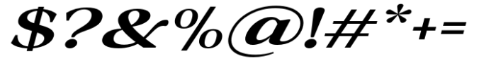 La Rochelle Bold Expanded Italic Font OTHER CHARS