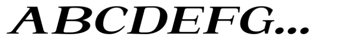 La Rochelle Bold Expanded Italic Font UPPERCASE