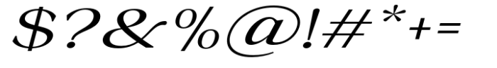 La Rochelle Expanded Italic Font OTHER CHARS