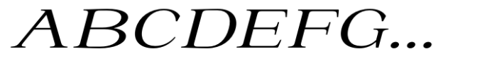 La Rochelle Expanded Italic Font UPPERCASE
