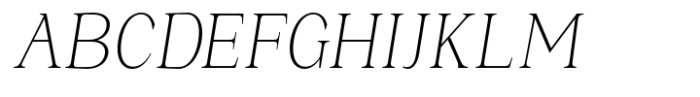La Rochelle Extra Light Condensed Italic Font UPPERCASE