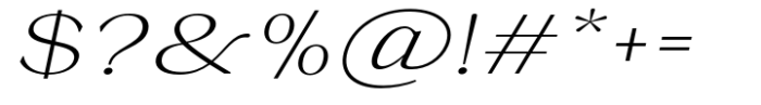 La Rochelle Extra Light Expanded Slant Font OTHER CHARS