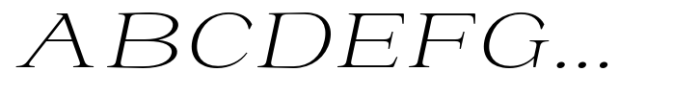 La Rochelle Extra Light Expanded Slant Font UPPERCASE