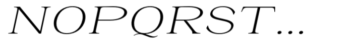 La Rochelle Extra Light Expanded Slant Font UPPERCASE